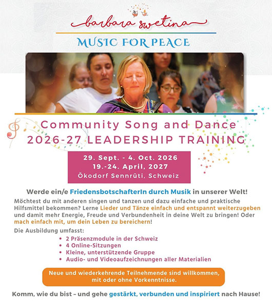 Community Song and Dance 2026/27 Leadership Training