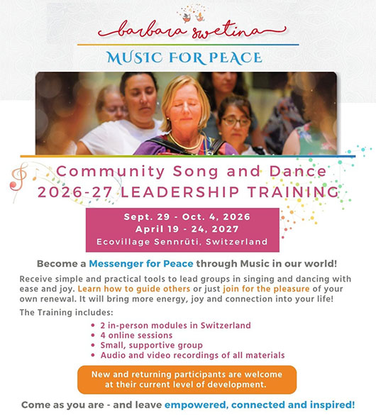 Community Song and Dance 2026/27 Leadership Training